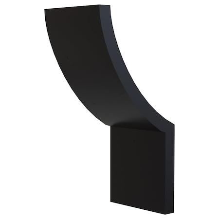 Ambiate Curvo Modern LED Wall Sconce Fixture, 12W, 3000K, 90 CRI, 650 Lumens, Outdoor Black Finish AL10023WS